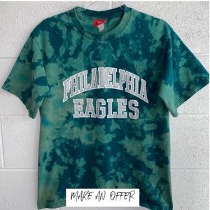 Custom made Philadelphia Eagles acid wash tee